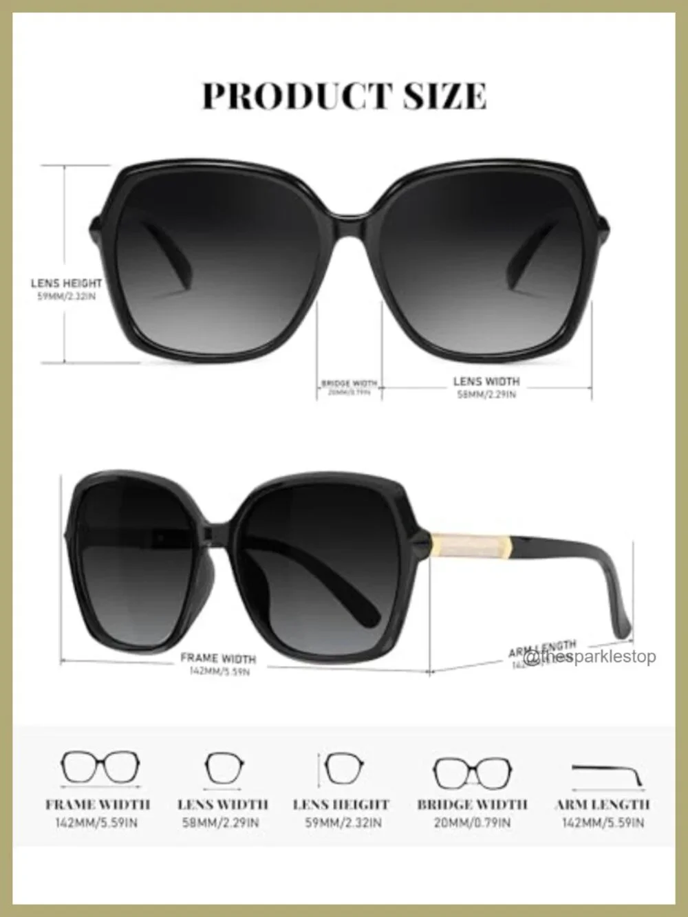 Polarized Sunglasses for Women UV400 Protection Lightweight Square